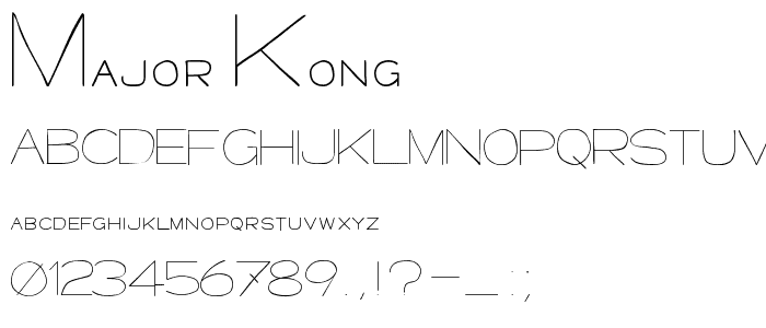 Major Kong font